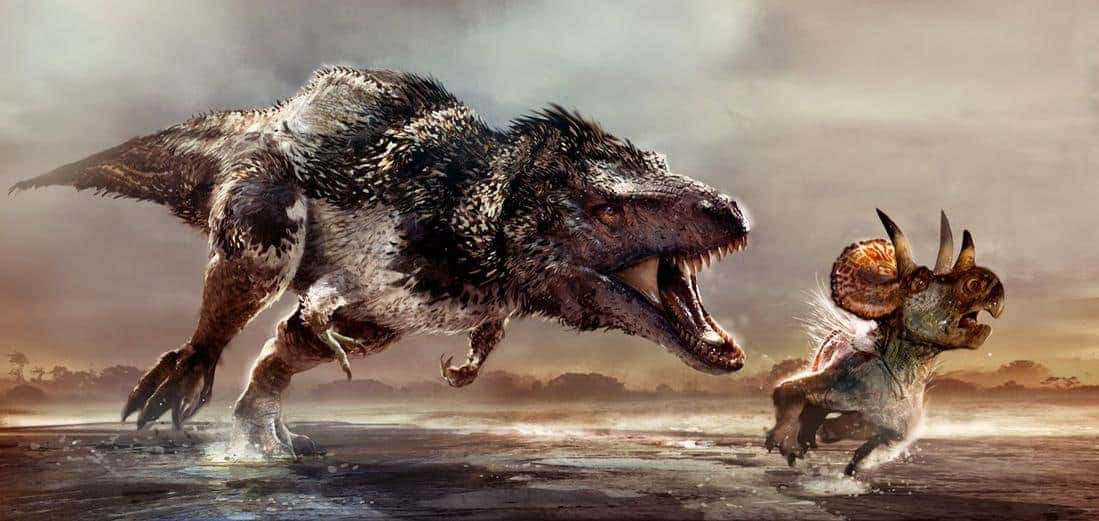 Dinosaurier die Fleisch fressen