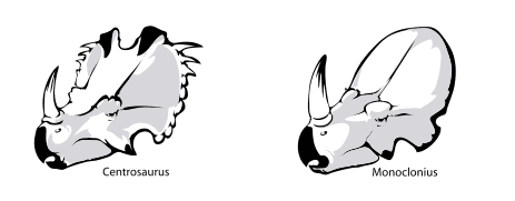 Unterschied Monoclonius Centrosaurus