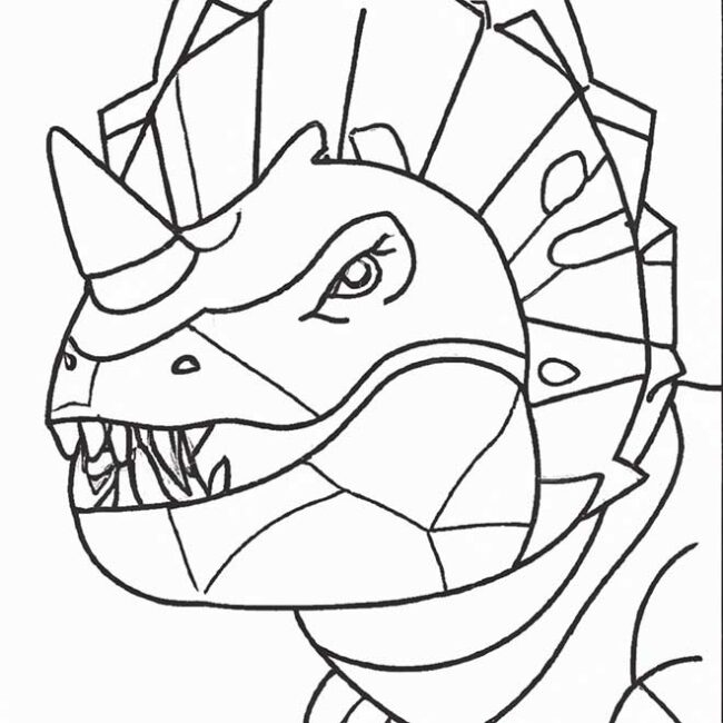 Triceratops Maske Ausmalbild